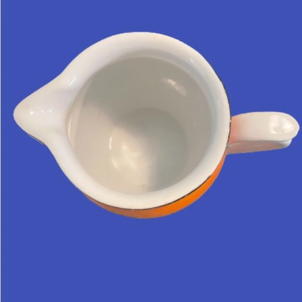 RKG orange lusterware‎ jug, made in Czechoslovakia